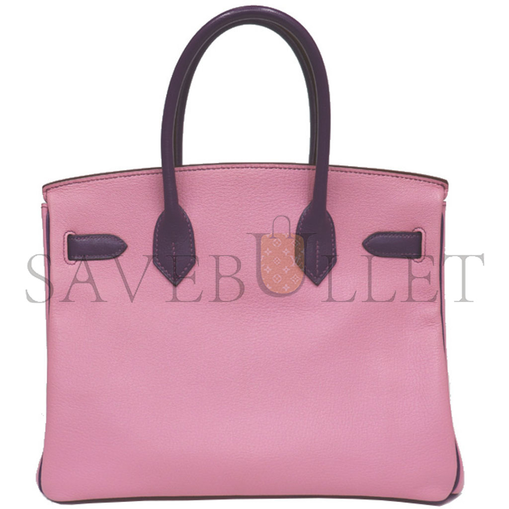 HERMES BIRKIN 30 EPSOM MALVA AND ANEMONE PURPLE SILVER BUCKLE 5010502009566 (30*23*15cm)